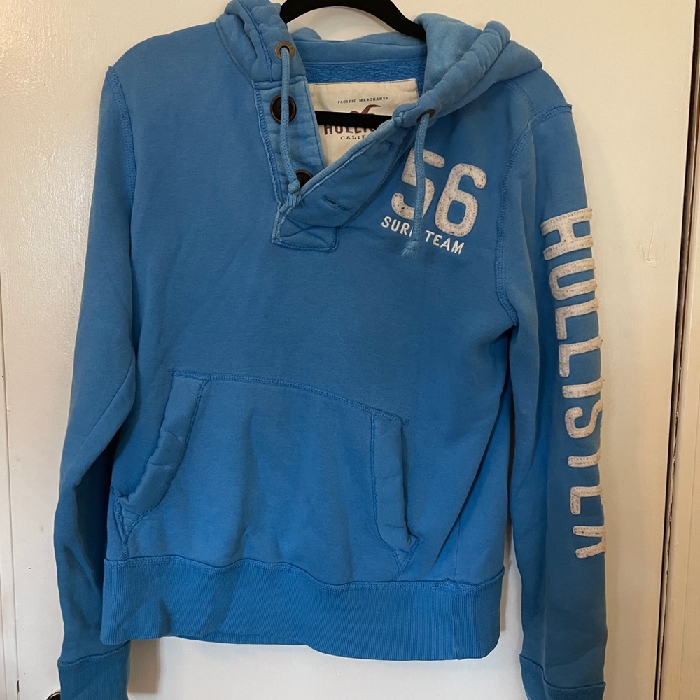 Blue Hollister hoodie